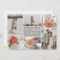 Elegant Chic 6 Photo Collage Mariage gris
