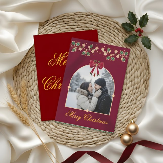 Carte De Remerciements Elegant Christmas Greeting Card – A Message of Lov (Créateur téléchargé)