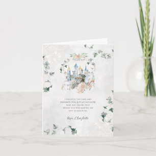 Carte De Remerciements Élégant conte de fées   Princesse Anniversaire