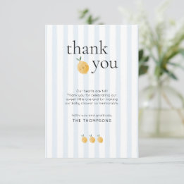 Carte De Remerciements Elegant Cute Lemon Citrus Baby Shower