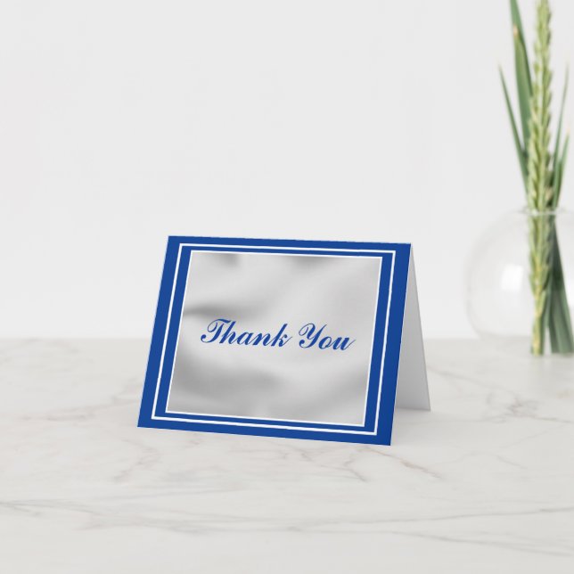 Carte de remerciements élégant de Mitzvah de barre (Devant)