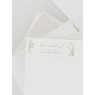 Carte De Remerciements Elégant Eucalyptus Feuille Mariage or vert