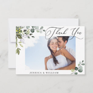 Carte De Remerciements Elegant Eucalyptus Greenery