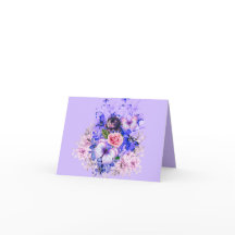 Elegant Fall Floral Bouquet Folded Thank You Card