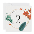 Elégant Fleurs Tropicales Numéro Mariage-Table