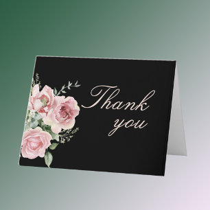 Carte De Remerciements Élégant Floral Chaque année Anniversaire