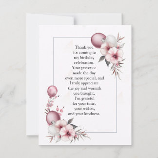 Carte De Remerciements Elegant Floral Frame