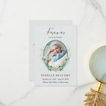 Elegant Floral Funeral Celebration of life Photo