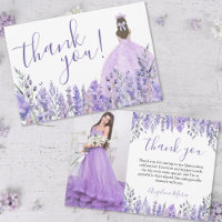 Elégant Floral Purple Quinceañera Photo