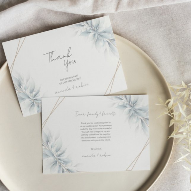 Carte De Remerciements Élégant Foliage Moderne (Créateur téléchargé)