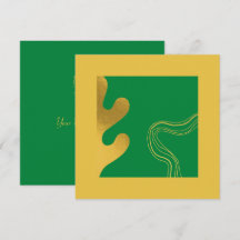 Élégant Gold Royal Green Abstrait