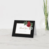 Élégant Gold Script Rouge Floral