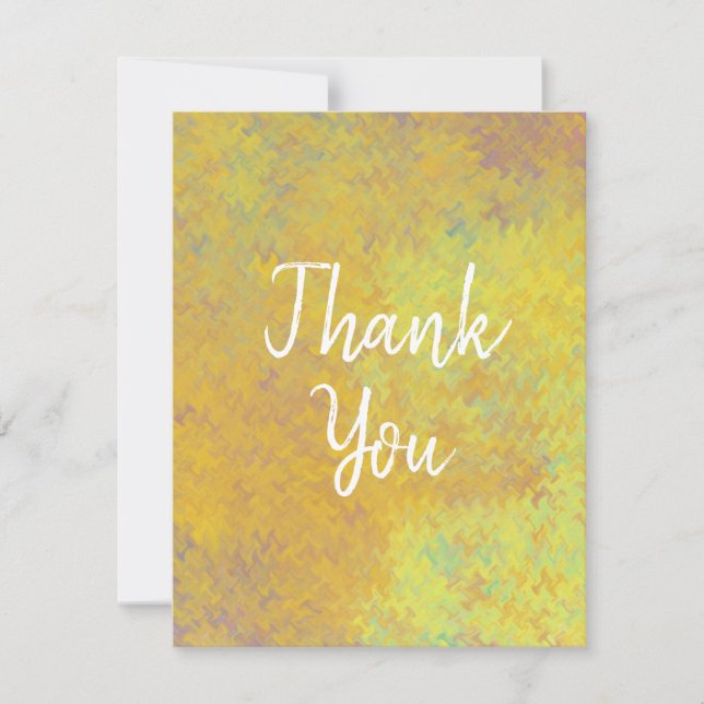 Carte De Remerciements Elégant Golden Marbling (Devant)