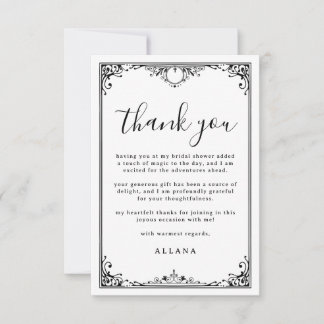 Carte De Remerciements Élégant jusqu'à ce que la mort nous sépare Tarot S