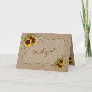 Carte De Remerciements Elégant Mariage de Burlap Watercolor