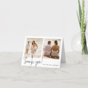 Carte De Remerciements Élégant Mariage de calligraphie