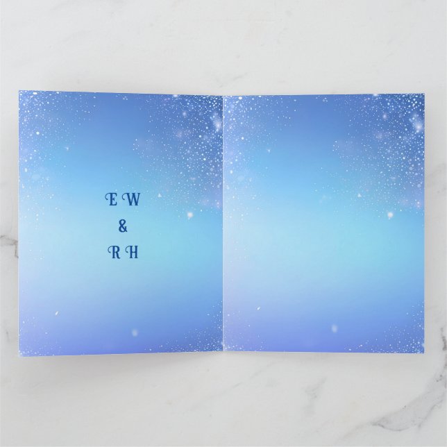 Carte De Remerciements Élégant Mariage Sparkle (Intérieur)