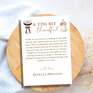 Carte De Remerciements Élégant Martini Espresso & Baby Bottle Baby Shower