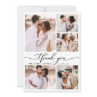 Élégant moderne Script 6 Photo Collage Mariage