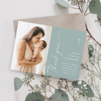 Élégant moderne Script photo Baptême