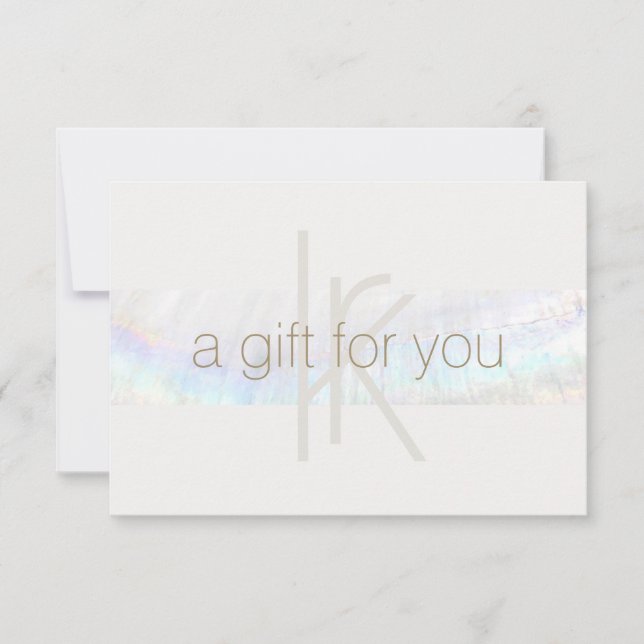 Carte De Remerciements Élégant Monogramme moderne Seashell Certificat cad (Devant)