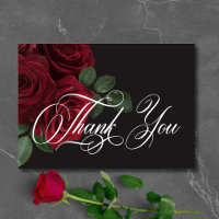 Élégant Moody Blood Red Roses Floral Mariage