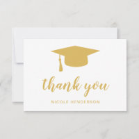 Elégant Mortar Board Faux Gold Graduation