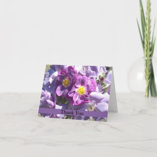 Carte De Remerciements Élégant Rose Mauve (Devant)