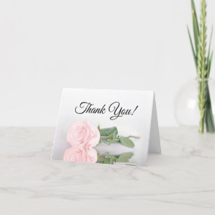 Carte De Remerciements Élégant rose rose rose rose Mariage Photo à l'inté