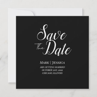 Carte De Remerciements Elegant Save The Date Thank you Card