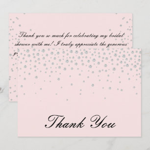 Carte De Remerciements Élégant script de calligraphie diamantaire