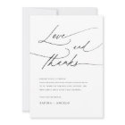 Élégant Script noir et blanc Mariage classique