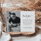 Élégant Script Photo Funeral