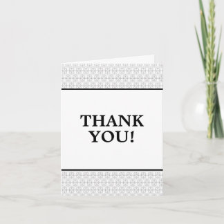 Carte De Remerciements Élégant style Art Déco noir et blanc