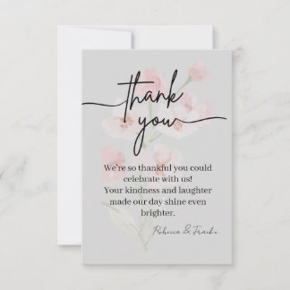 Carte De Remerciements Elegant Thank You Card
