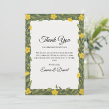 Élégant vert jaune Fleur sauvage Floral