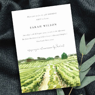 Carte De Remerciements Élégant vignoble Vignoble Chaque année Anniversair