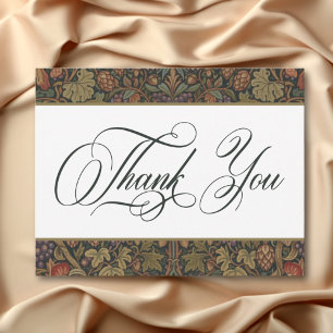 Carte De Remerciements Elégant Vintage Cottage Mariage de automne botaniq