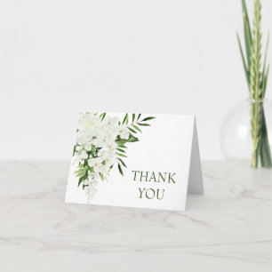 Carte De Remerciements Elegant White Orchids Bohemian Floral Wedding