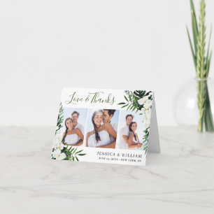 Carte De Remerciements Elegant White Orchids Bohemian Wedding 3 PHOTO