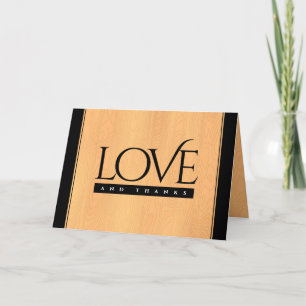 Carte De Remerciements Élégante 5ème anniversaire de Mariage de bois