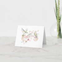 Elégante aquarelle Oiseaux floraux Colibri
