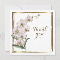 Elégante aquarelle Orchidées Blanches Gold Frame M