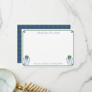 Carte De Remerciements Élégante Chinoiserie Baby shower de Noël Photo