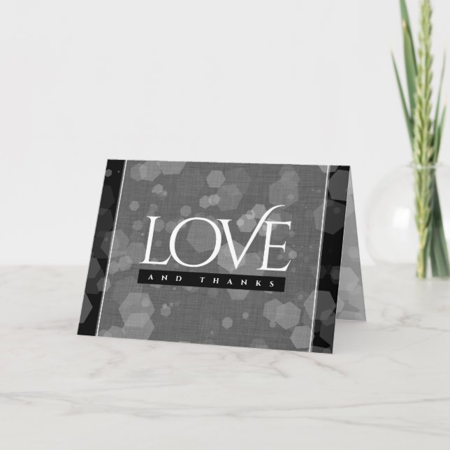 Carte De Remerciements Élégante fête du 4e anniversaire du Mariage de lin (Devant)