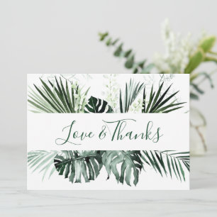 Carte De Remerciements Elégante Orchidées Blanches Mariage bohème Floral