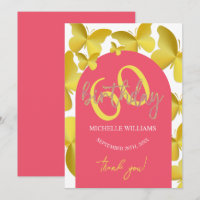 Élégante Parties scintillant Gold Butterfly Callig