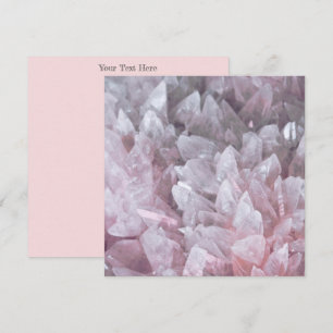 Carte De Remerciements Élégante Pierre de Quartz Rose Energie Corps Espri