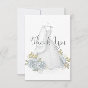 Carte De Remerciements Élégante Typographie Calligraphie Script Bridal Go