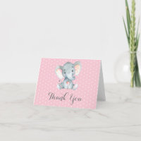 Éléphant Bébé Fille Mignonne Rose et Gris